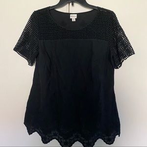 Black Flowered Pattern Shirt